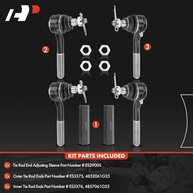 Kit Completo Extremidade Barra Direção A-Premium para Nissan Pathfinder e Pickup D21 (1993-1997) - imagem 3