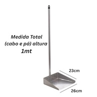 Pá de Lixo em Alumínio 1m com Cabo Leve e Resistente - Ideal para Limpeza Diária de Áreas Grandes - imagem 2