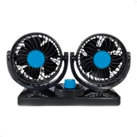 Ventilador de Cabeça Dupla 12V para Carro - Rotação 360°, Baixo Ruído e 2 Velocidades - imagem 1
