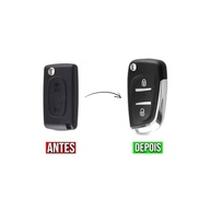 Carcaça Chave Canivete 2 Botões para Citroen C3 AirCross e Picasso (2013-2022) - Renove Seu Visual! - imagem 4