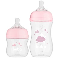 Kit 2 Mamadeiras Easy Flow Nuvem Rosa 120/270ml - Sistema Anticólico Buba - imagem 4