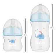 Kit 2 Mamadeiras Easy Flow Elefante Azul 120/270ml - Sistema Anticólico Buba - imagem 3