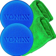 Kit Essencial: 2 Aplicadores de Espuma Vonixx + 2 Panos Microfibra JS para Detalhamento Automotivo - imagem 2