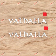 Adesivo Valhalla Lettering Odin Viking - Vinil Premium (2 Unidades) - imagem 1