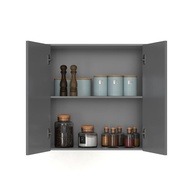 Armário Multiuso Suspenso 2 Portas Cinza - Organize Cozinha e Lavanderia com Estilo - imagem 1