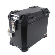 Kit 2 Baús Laterais Moto 38L Alumínio Preto/Prata com Suporte Universal Impermeável e Trava de Segurança - imagem 3