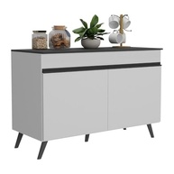 Balcão de Cozinha com Pia 120cm Veneza - 2 Portas Modernas com Prateleiras | Design Retro Elegante - imagem 2