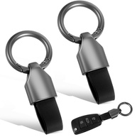 Mabor 2 peças de chaveiro de couro para chaves de carro, porta-chaves de liga de zinco com chaveiros, clipe de chaveiro multifuncional para homens e mulheres - imagem 1