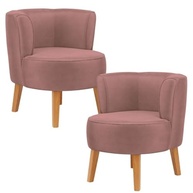 Kit 2 Poltronas Veludo Rosa Escuro - Design Moderno e Conforto Premium para Sala de Estar - imagem 2