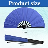 Ventilador de Rave Dobrável Azul - 2 Unidades | Acessórios para Cosplay, Dança e Eventos - imagem 4