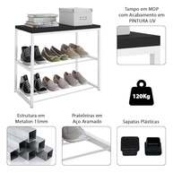 Sapateira Industrial com 2 Prateleiras em Aço | Organize seu Espaço com Estilo - imagem 5