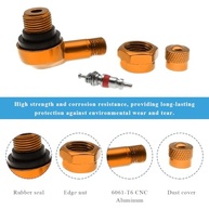 Kit 2 Hastes de Válvula de Pneu 90° Alumínio para Moto e Bicicleta (10mm) - imagem 4