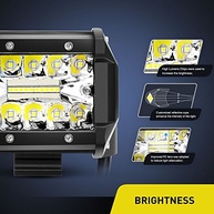 Kit 2 Lâmpadas LED Nilight 60W 10cm: Iluminação Potente para Off-Road e Veículos - imagem 4