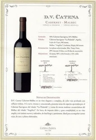 DV Catena, Vinho Tinto Cabernet Malbec Argentino, 750ml, Kit 2 Garrafas - imagem 2