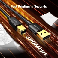 Cabo Impressora UGREEN USB 2.0 A para B: Conexão Rápida e Confiável para Sua Impressora - imagem 4