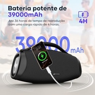 Caixa de Som Bluetooth SABALA DR-909 Boombox 200W RMS - Som Imersivo e Bateria de Longa Duração - imagem 4