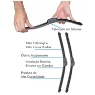 Par de Palhetas Limpador Parabrisa Duster 2011-2019 - Silicone Premium - imagem 5