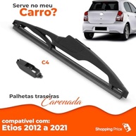 Palheta Limpadora Para-Brisa Traseiro Vigia Carenada 12" Etios 2012-2021 - Silicone Premium - imagem 4