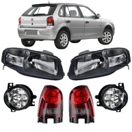 Kit Completo Faróis Máscara Negra, Lanternas Fumê e Milha para Gol G4 (2006-2013) - Estilo e Performance - imagem 1