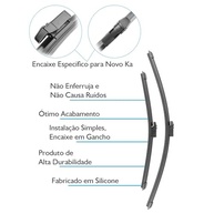 Par de Palhetas Limpador Parabrisa Ecosport e Ka 2013-2018 Silicone Slim - imagem 3