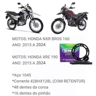 Kit Transmissão KMC para NXR Bros 160 e XRE 190 (2015-2024) com Retentor - Potencialize Sua Moto! - imagem 2
