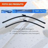Palhetas Limpador Parabrisa Silicone Fiat Uno 2015-2019 Flat Tiger Auto - Jogo 2 Unidades - imagem 5