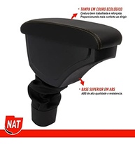 Apoio de Braço Couro Sintético Bege para Chevrolet Onix e Prisma (2012-2019) - imagem 3