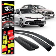 Calha de Chuva Slim Inteiriça para VW Polo Hatch 2020-2023 | Fumê 100% Acrílico Premium - imagem 2