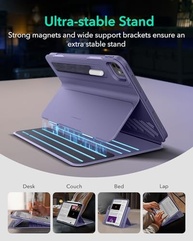 ESR Capa Shift para iPad Pro 11" (2024 M4) - Magnética Removível, 9 Ângulos, Proteção 360° - Roxo - imagem 5