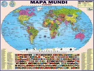 Mapa Mundi Político 2025: Planisfério Atualizado 117x89cm - Decore e Estude! - imagem 1