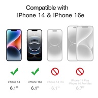 JETech Película de Vidro iPhone 14/16e 2025 (3 Unidades) - Proteção HD Transparente - imagem 3