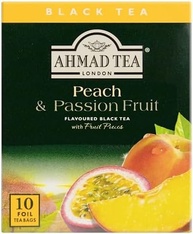 Ahmad Tea London Chá Preto Peach & Passion Fruit 10 Saquinhos De Chá 20G - imagem 2