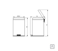 Lixeira com Pedal 20L em Aço Inox Tramontina - Acabamento Polido - imagem 4
