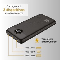 Power Bank i2GO PRO 10000mAh: Carregador Portátil Ultra Rápido 20W PD - imagem 5