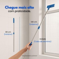 Cabo Alumínio Retrátil Telescópico 22mm 1,40m – Leve, Resistente e Versátil para Limpeza Profissional - imagem 4