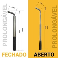 Chave de Roda Telescópica Alongável 17-23mm - LUGATOOLS | Maior Alavanca e Conforto - imagem 3