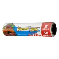 Freezer-Roll Saco Para Alimentos 3 Litros - Rolo com 50 Sacos Transparentes 23x38 cm - imagem 5
