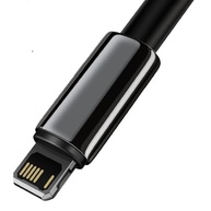 Cabo Baseus Tungsten Fast Charging 2.4A 2M Preto: Carregamento Rápido e Durabilidade para seu iPhone - imagem 3