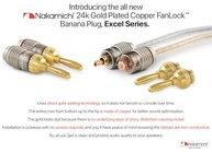 Plug Banana Nakamichi FanLock Excel 24k Ouro: Conexão Pura para Seu Áudio Hi-Fi - imagem 4