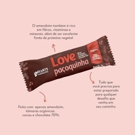 Hart's Natural Barra de Fruta Love Paçoquinha 25g, 100% Natural, Tamaras, Amendoim, Cacau 70%, Sem Glúten, Snack Saudável (24 unidades) - imagem 3