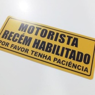 Imã de Carro "Recém Habilitado" 25x10cm Amarelo - Sinalize Sua Jornada! - imagem 4