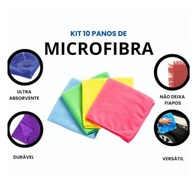 Kit 10 Panos de Microfibra Laváveis 25x25cm - Multiuso Reutilizável para Limpeza Geral - imagem 4