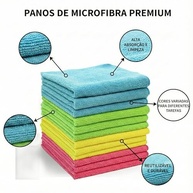 Kit com 10 Panos de Microfibra 25x25cm - Anti-risco para Pia, Vidros e Carro - imagem 4