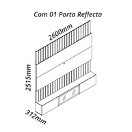 Estante Home para TV até 85" com LED 260cm - Moderna, com Iluminação e Design Sofisticado - imagem 3