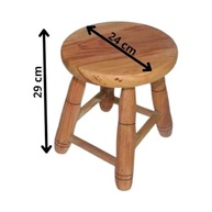 Banquinho em Madeira Maciça Pequeno 29cm - Estilo Rustic Charm - imagem 2