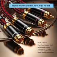 Cabo de Áudio Primeda Audiophile 2RCA: Som Puro e Conexão Impecável (1m) - imagem 5