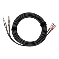 Cabo de Áudio Star Cable Pro Series 5m: 2x P10 Mono para 2x RCA - Conexão Profissional e Impecável - imagem 3
