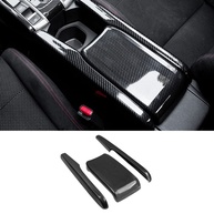 Kit 3 Peças Fibra de Carbono: Console Central e Apoio de Braço para Honda Civic 10ª Geração (2016-2021) - imagem 1