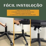 Pistão a Gás Classe 3 120mm 150kg Universal para Cadeira Gamer - LuvinCo - imagem 2