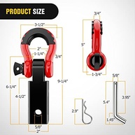 Kit de Reboque Nilight: Receptor 5cm + Manilha D 3" para Máxima Segurança e Recuperação - imagem 3